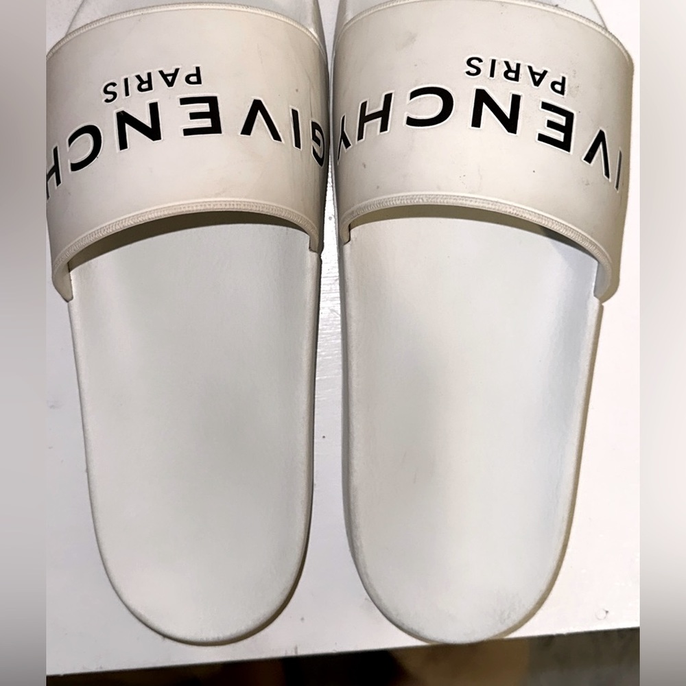 White Givenchy slides